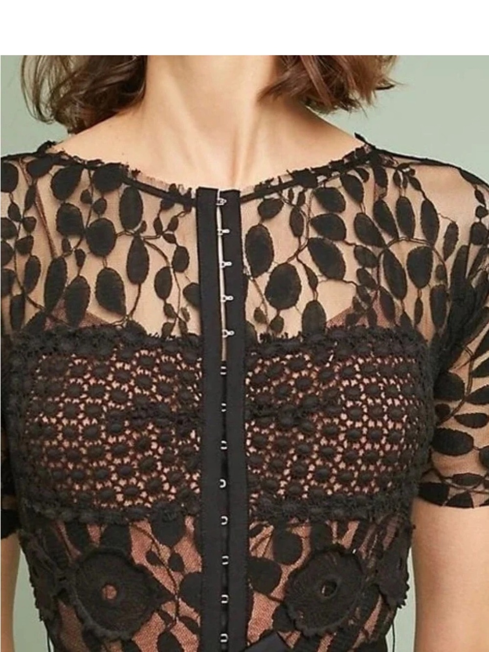 NWOT Anthropologie Beguile by Byron Lars Carissima Sheath in Black Dress SIZE 12 - Picture 4 of 15